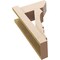 Ekena Millwork 6-in W x 12-in D x 20-in H Balboa Slat Rough Cedar Woodgrain TimberThane Outlooker, Primed Tan OUTUR060X12X20BOA24RCPR - alternate 6